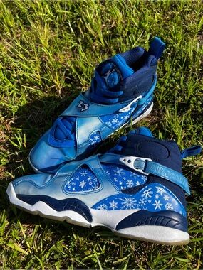 CLEAN Air Jordan 8 size 7.5 Womens Snowflake Blue shoes